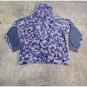 Merrell Mens Sz L Hike Logo Pullover Hoodie Camo Purple Gorpcore Outdoors C13
